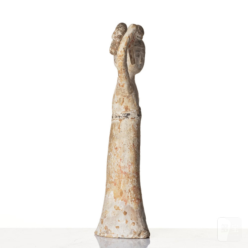 A painted pottery figure of a female dancer, - 图5
